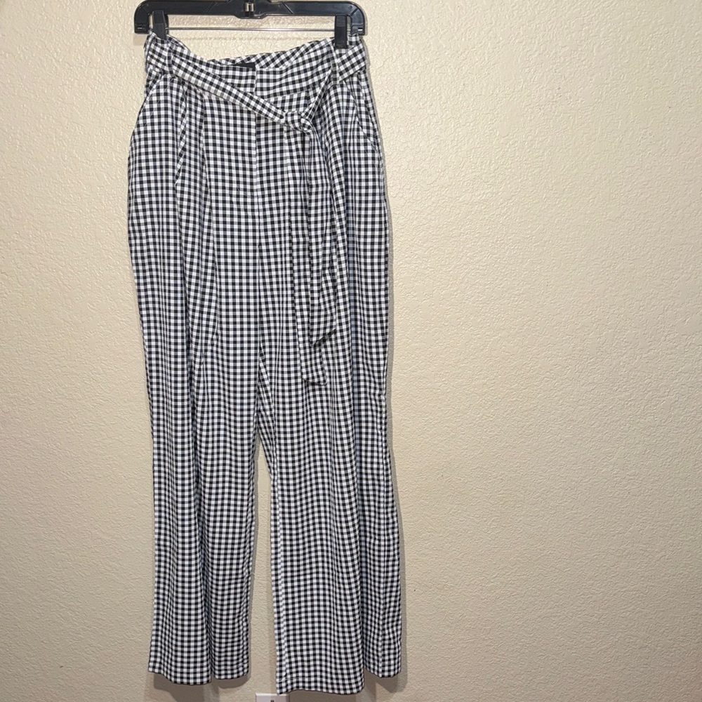 Fashion Nova Women’s Gingham Wide Leg Pants XL High Waist Preppy Cottagecore